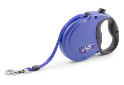Ancol Viva Retractable Lead Tape Blue Medium 30kg-5m